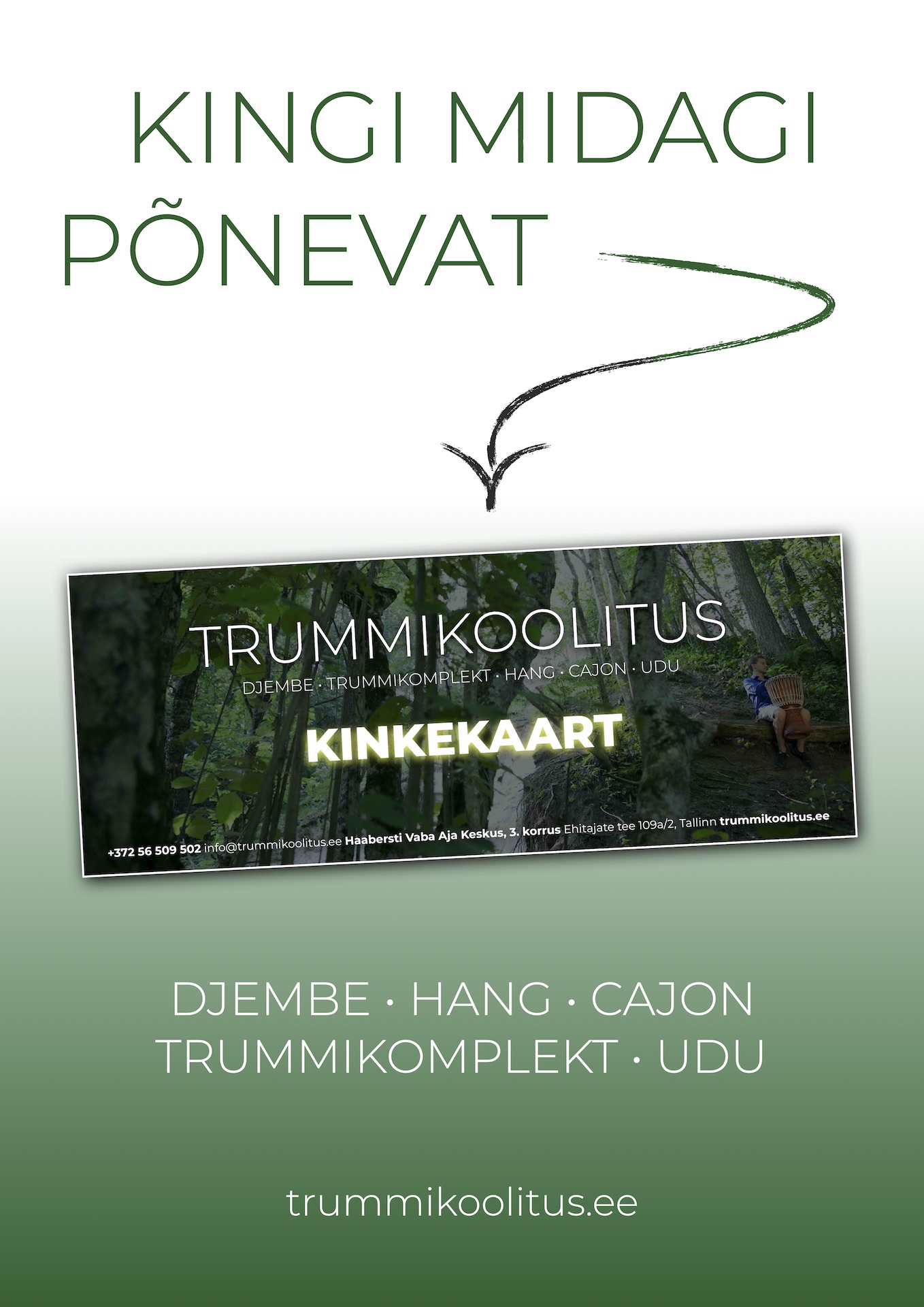 Trummikoolitus Kinkekaart